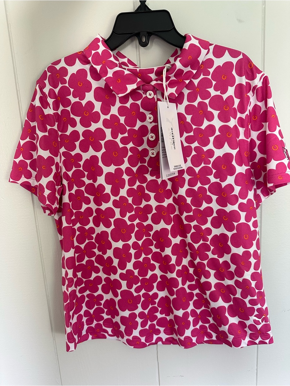 Girls Cloudspun Floral Polo - Puma